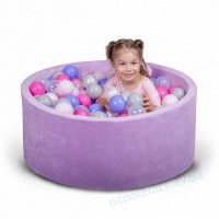 Сухой детский бассейн фиолетовый 100см для дома