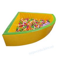 Сухой бассейн манеж детский игровой Угловой 180х180х40 см разноцветный