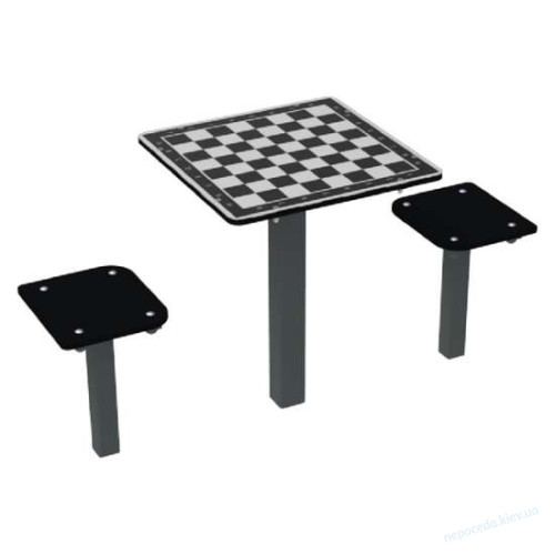 Игровой уличный Шахматный стол с сиденьями, фото 1