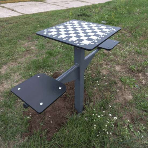 Игровой уличный Шахматный стол цельный с сиденьями, фото 4