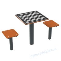 Игровой уличный Шахматный стол с сиденьями