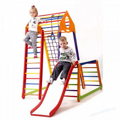 Дитячий спортивний комплекс 170см BambinoWood Color Plus 1-1
