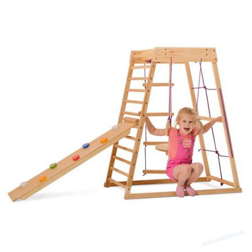 Спортивный комплекс уличный детский Акварелька- outdoor 4 для детей игровой с горкой, фото 3
