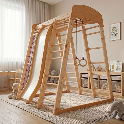 Спортивний комплекс для дому «Акварелька» Wood дерев'яний, фото 3