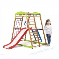 Детский спортивный комплекс для дома BabyWood Plus 2 +столик+лесенка