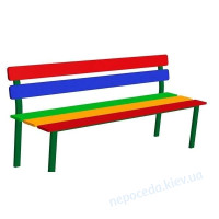 Вулична Лавка-3 різнокольорова у парк або на майданчик