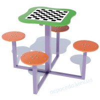 Столик детский для игры в шахматы с 4 сидениями