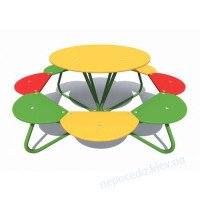 Столик с лавочками Радуга для детской площадки