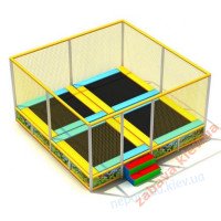 Батутный комплекс из 4 батутов квадратный