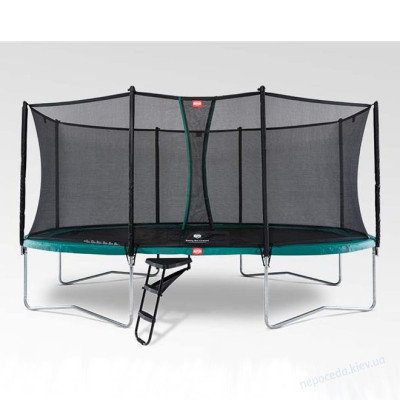 Овальный Батут BERG Grand Favorit 520 Green с сеткой Comfort большой