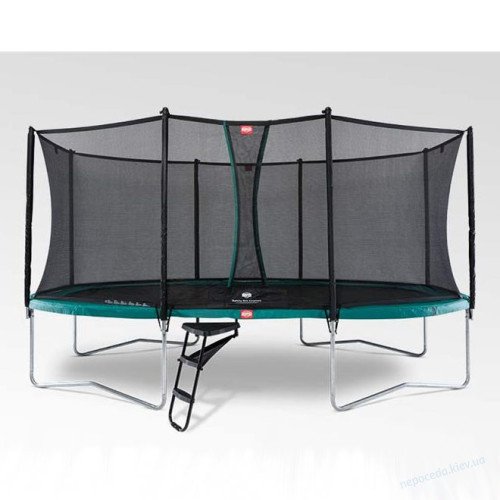 Батут BERG Grand Favorit 520 Green з сіткою Comfort великий овальний
