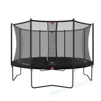 Батут BERG Favorit Regular 380 Black + сетка Safety Net Comfort 