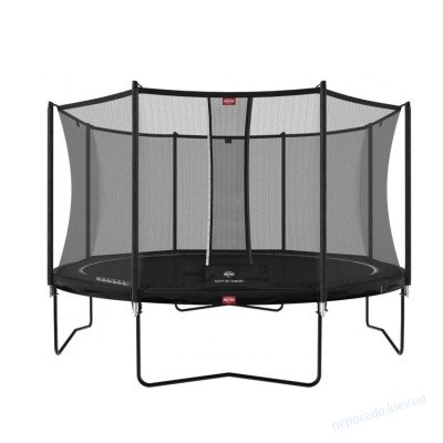 Батут BERG Favorit Regular 380 Black + сетка Safety Net Comfort 