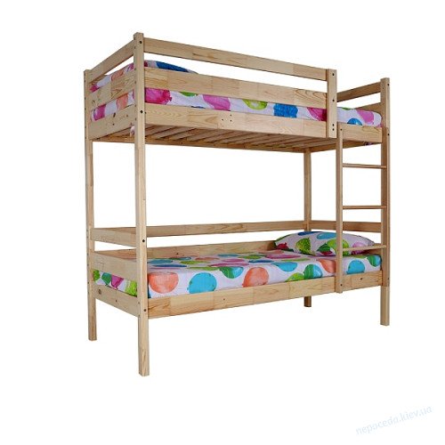 Деревянная Двухъярусная кровать с бортиком babyson 3 , фото 2