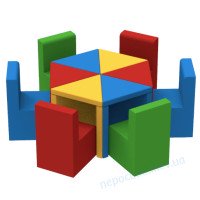 Детский комплект мягкой игровой мебели Цветик