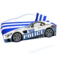 Детская кровать машинка "Элит E-8 Police" с матрасом