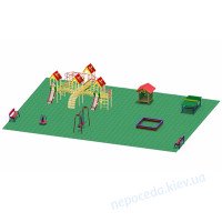 Оборудование для детской площадки на улицу №12 с крупным игровым комплексом 