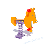 Качели качалки на пружине Оранжевый Конь