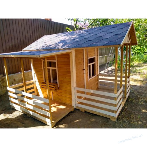 Деревянный домик игровой уличный, фото 1