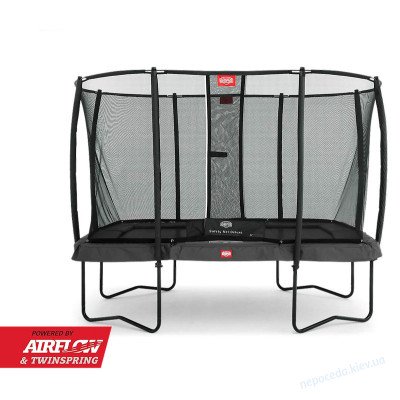 Батут Ultim Champion Regular 330 Grey + защитная сетка Safety Net Deluxe прямоугольный