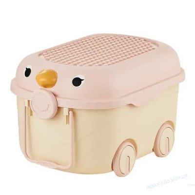 Ящик для іграшок на колесах “Birdy” Рожевий 56х37,5х33 см